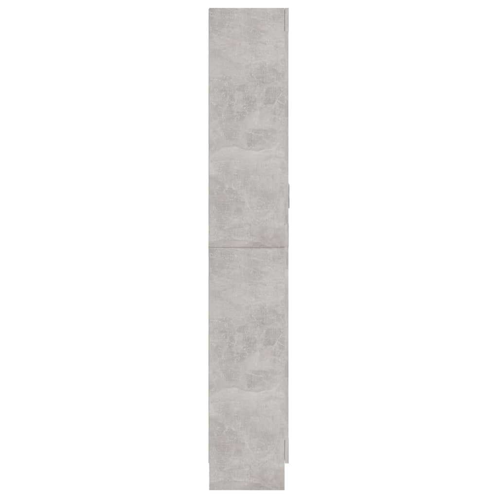 802772 vidaXL Vitrine Cabinet Concrete Grey 82,5x30,5x185 cm Engineered Wood