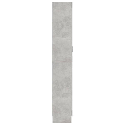 802772 vidaXL Vitrine Cabinet Concrete Grey 82,5x30,5x185 cm Engineered Wood