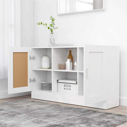 802777 vidaXL Sideboard White 120x30,5x70 cm Engineered Wood