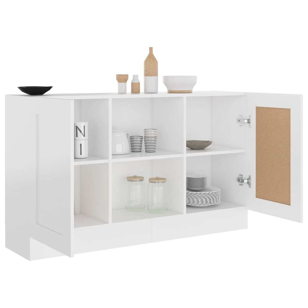 802777 vidaXL Sideboard White 120x30,5x70 cm Engineered Wood