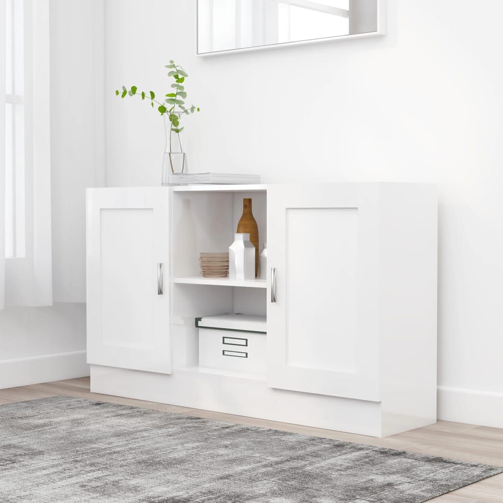 802777 vidaXL Sideboard White 120x30,5x70 cm Engineered Wood