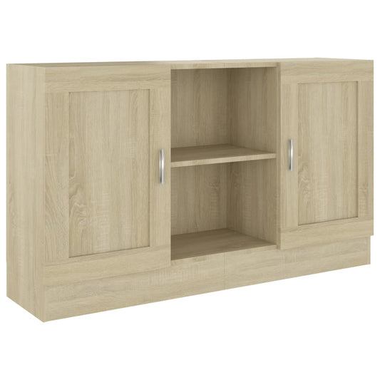 802780 vidaXL Sideboard Sonoma Oak 120x30,5x70 cm Engineered Wood