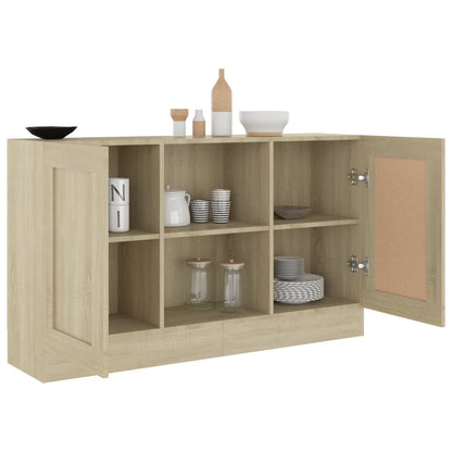 802780 vidaXL Sideboard Sonoma Oak 120x30,5x70 cm Engineered Wood