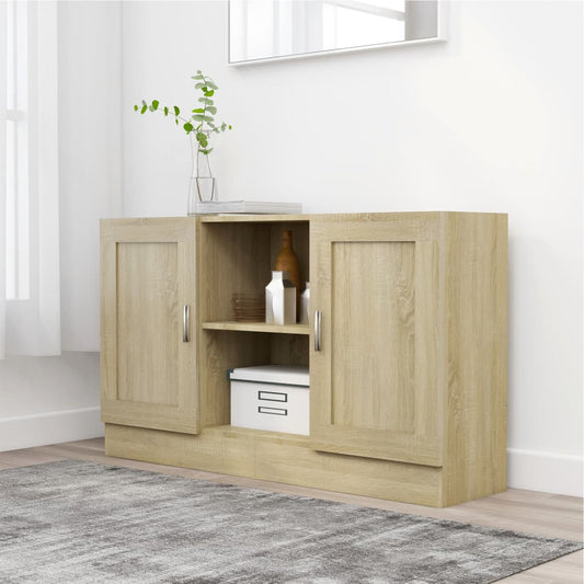 802780 vidaXL Sideboard Sonoma Oak 120x30,5x70 cm Engineered Wood