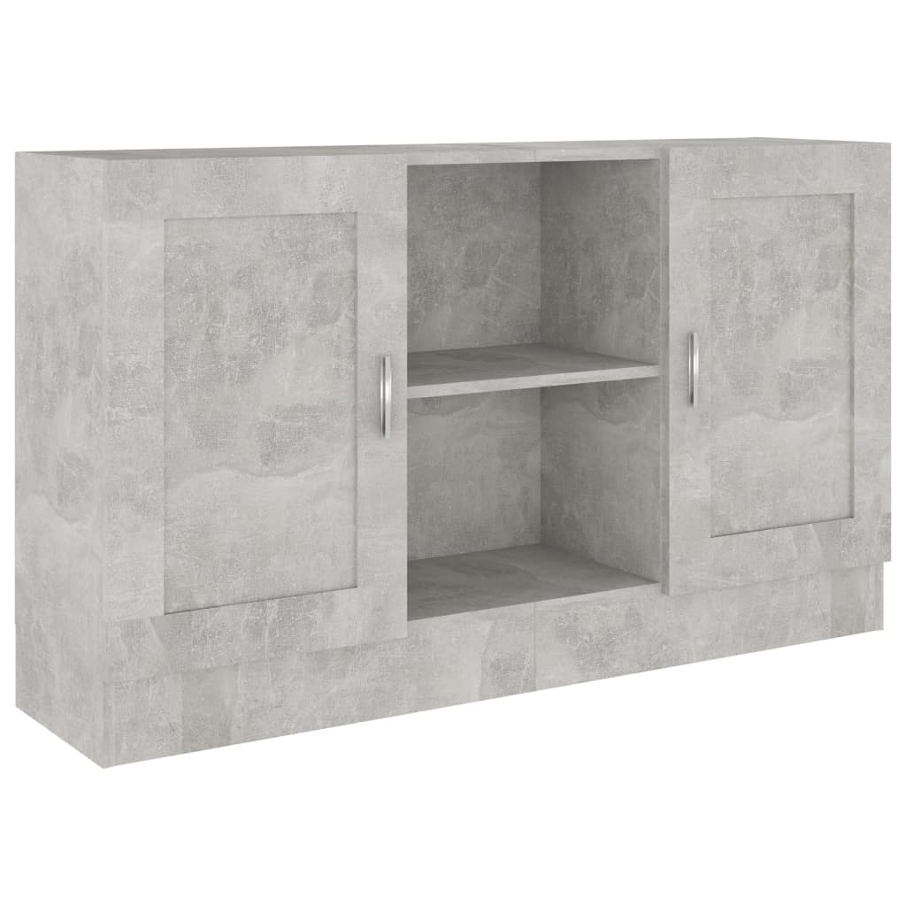 802781 vidaXL Sideboard Concrete Grey 120x30,5x70 cm Engineered Wood
