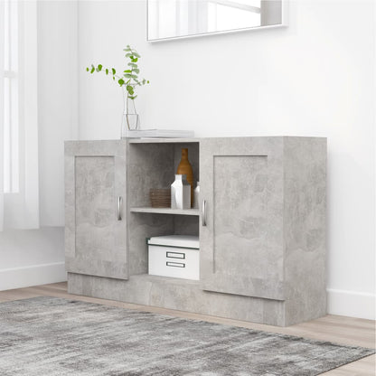 vidaXL Sideboard Concrete Grey 120x30.5x70 cm Engineered Wood