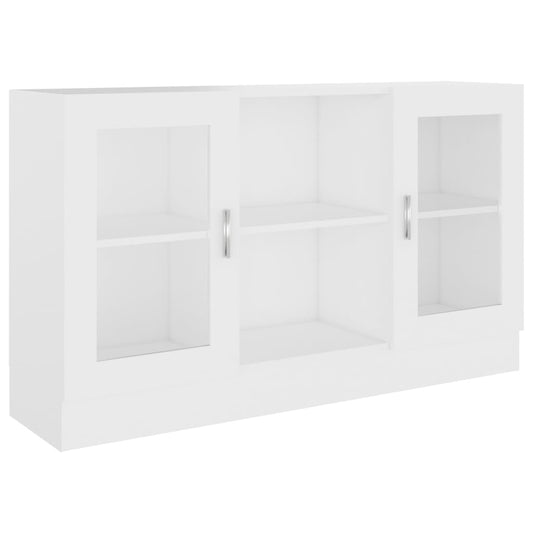 vidaXL Vitrine Cabinet White 120x30,5x70 cm Engineered Wood