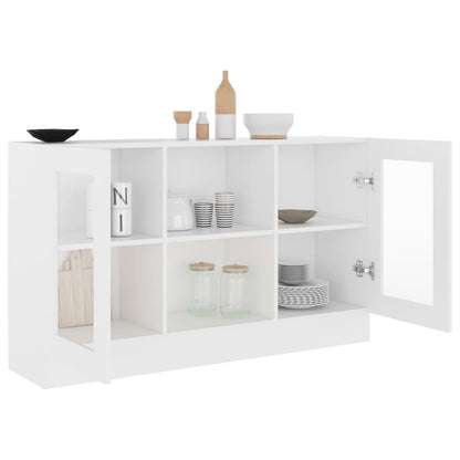 vidaXL Vitrine Cabinet White 120x30,5x70 cm Engineered Wood