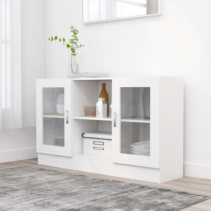 vidaXL Vitrine Cabinet White 120x30,5x70 cm Engineered Wood