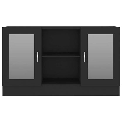 802787 vidaXL Vitrine Cabinet Black 120x30,5x70 cm Engineered Wood