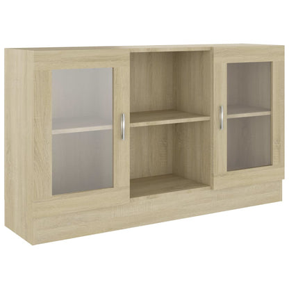 802789 vidaXL Vitrine Cabinet Sonoma Oak 120x30,5x70 cm Engineered Wood