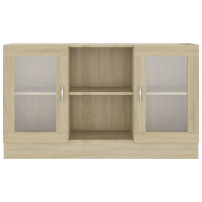 802789 vidaXL Vitrine Cabinet Sonoma Oak 120x30,5x70 cm Engineered Wood