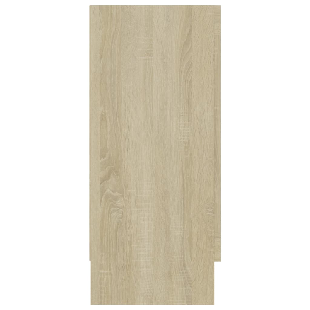 802789 vidaXL Vitrine Cabinet Sonoma Oak 120x30,5x70 cm Engineered Wood