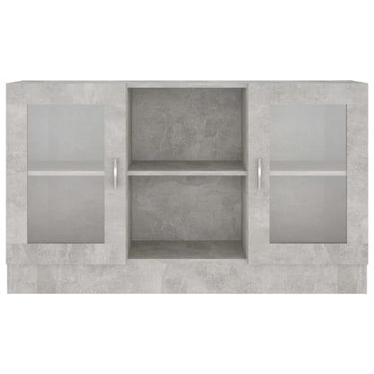 802790 vidaXL Vitrine Cabinet Concrete Grey 120x30,5x70 cm Engineered Wood