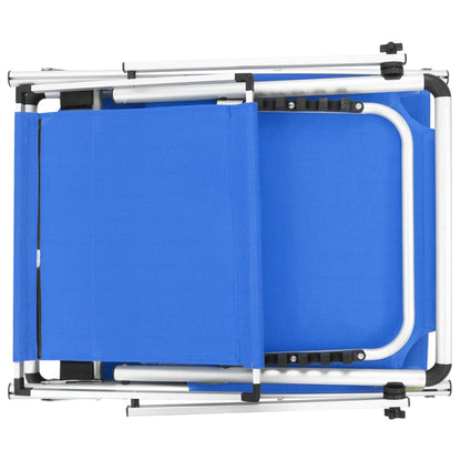 vidaXL Sun Lounger | Blue | Aluminium, Textilene | Standard | Foldable