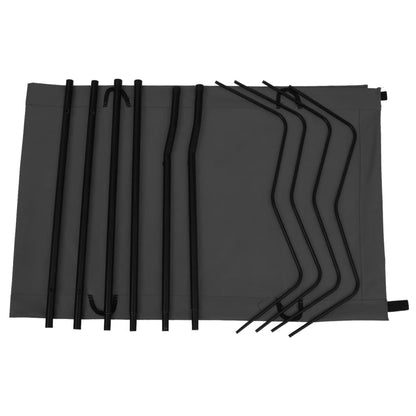 vidaXL Camping Bed 180x60x19 cm Oxford Fabric and Steel Black