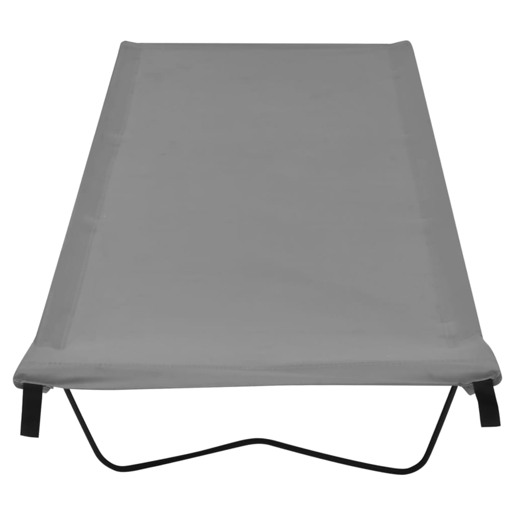 vidaXL Camping Bed | Grey | 600D Oxford Fabric and Steel | 180x60x19 cm