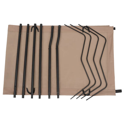 vidaXL Camping Bed 180x60x19 cm Oxford Fabric and Steel Taupe