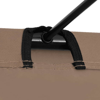vidaXL Camping Bed 180x60x19 cm Oxford Fabric and Steel Taupe
