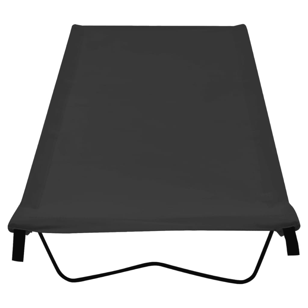 vidaXL Camping Bed | Set of 2 | Black | 600D Oxford Fabric, Steel