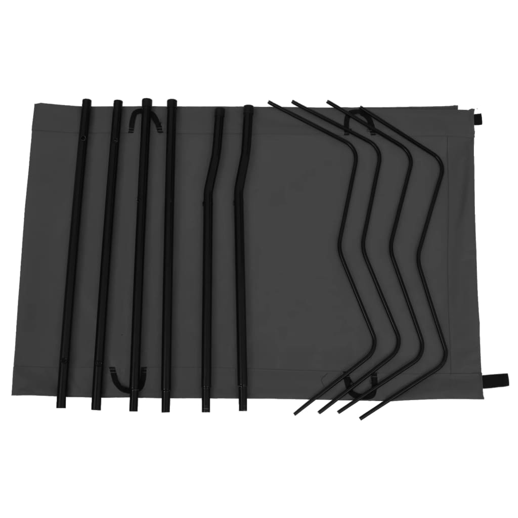 vidaXL Camping Bed | Set of 2 | Black | 600D Oxford Fabric, Steel