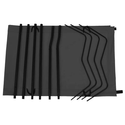 vidaXL Camping Bed | Set of 2 | Black | 600D Oxford Fabric, Steel