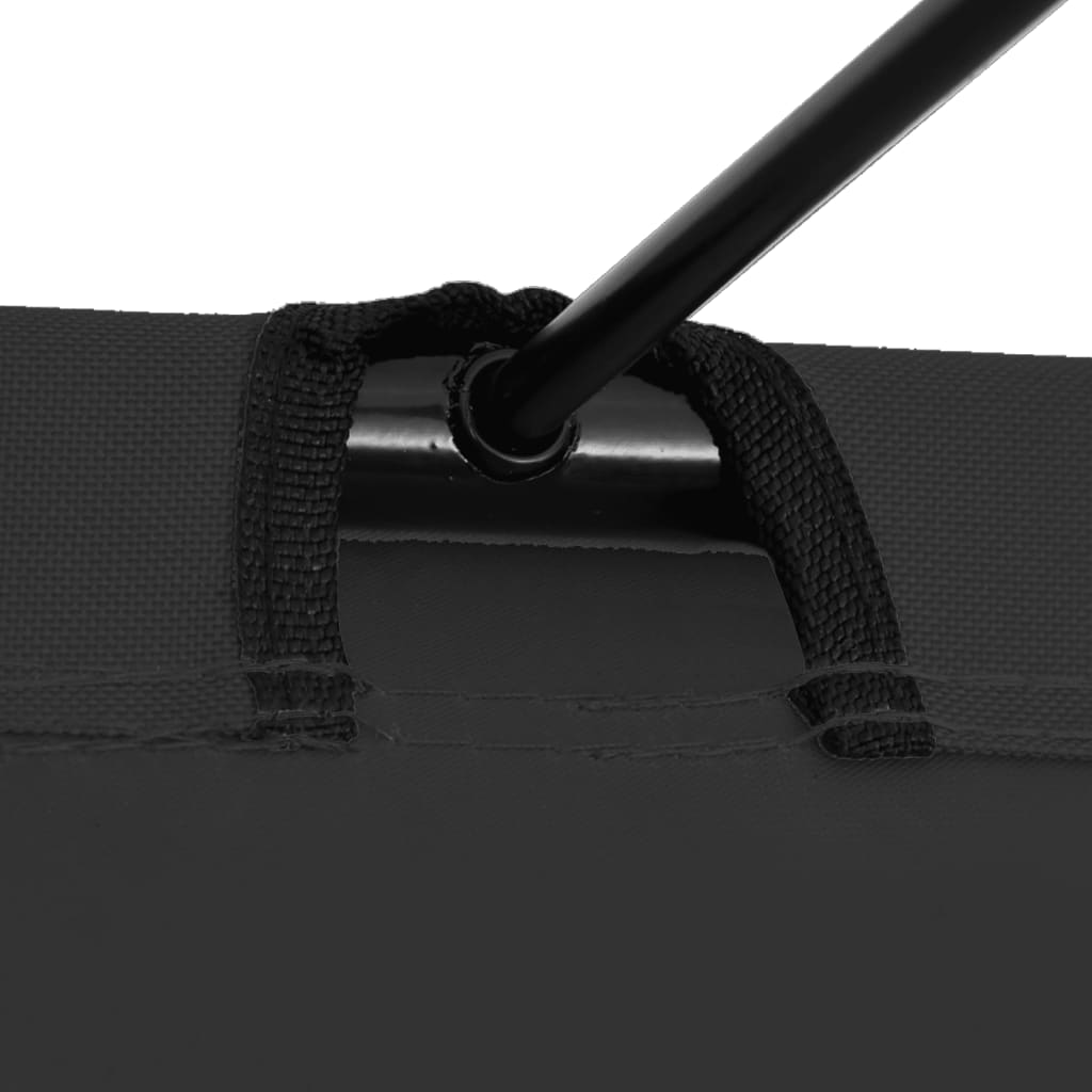 vidaXL Camping Bed | Set of 2 | Black | 600D Oxford Fabric, Steel