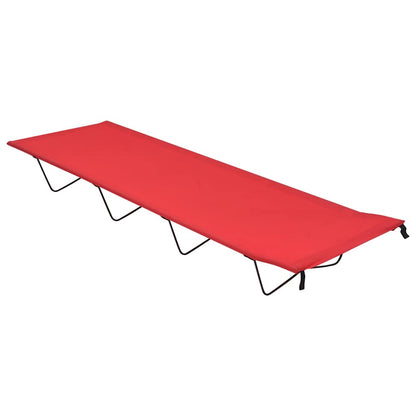 312485 vidaXL Camping Beds 2 pcs 180x60x19 cm Oxford Fabric and Steel Red