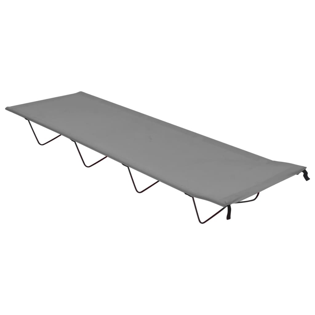 vidaXL Camping Bed | Set of 2 | Grey | 600D oxford fabric and steel