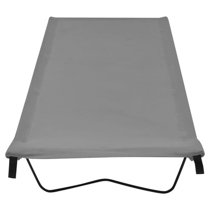 vidaXL Camping Bed | Set of 2 | Grey | 600D oxford fabric and steel
