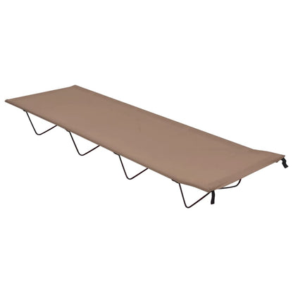 vidaXL Camping Bed | Set of 2 | Taupe | 600D Oxford Fabric, Steel | 180x60x19 cm