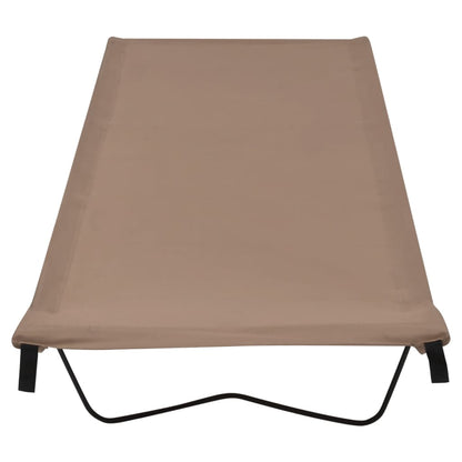 vidaXL Camping Bed | Set of 2 | Taupe | 600D Oxford Fabric, Steel | 180x60x19 cm