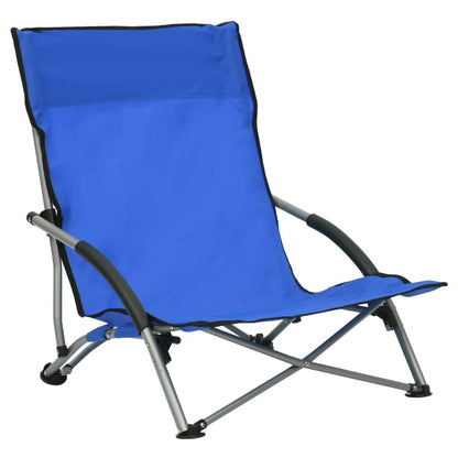 vidaXL Beach Chair | Set of 2 | Blue | Oxford fabric, steel | Standard