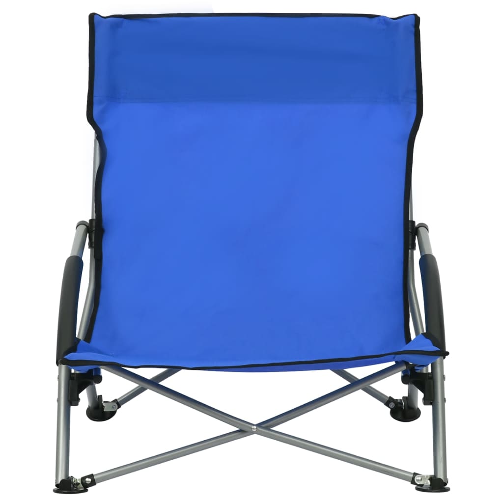 vidaXL Beach Chair | Set of 2 | Blue | Oxford fabric, steel | Standard