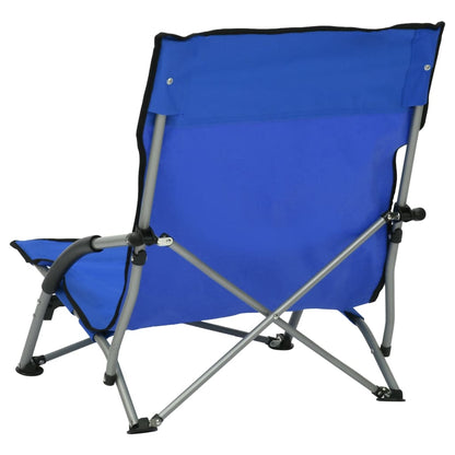 vidaXL Beach Chair | Set of 2 | Blue | Oxford fabric, steel | Standard