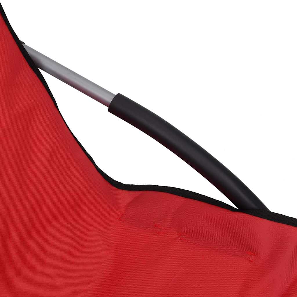 vidaXL Folding Chairs 2 pcs Red Fabric