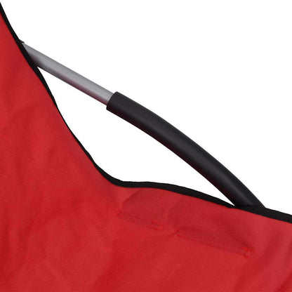 vidaXL Folding Chairs 2 pcs Red Fabric