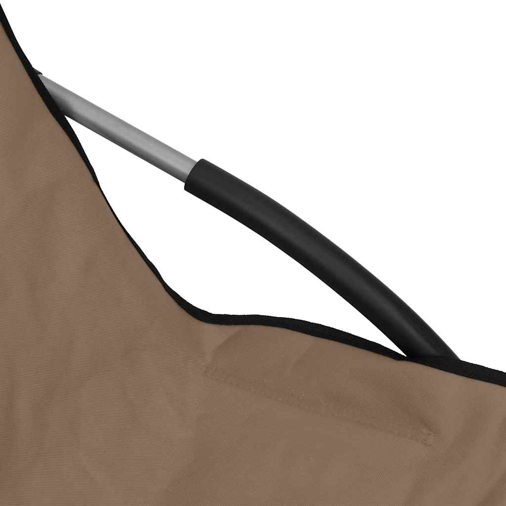vidaXL Folding Chairs 2 pcs Taupe Fabric