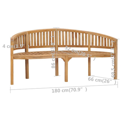 vidaXL Garden Bench | Natural Teak | Solid Teak Wood | Large | Durable