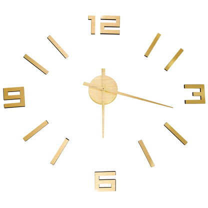 vidaXL 3D Wall Clock | Gold | EVA (ethylene-vinyl acetate) | XXL