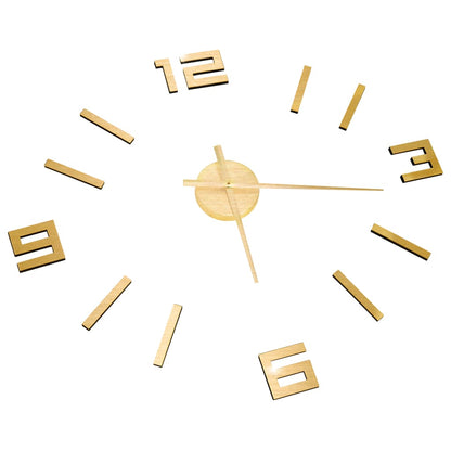 vidaXL 3D Wall Clock | Gold | EVA (ethylene-vinyl acetate) | XXL