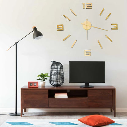 vidaXL 3D Wall Clock | Gold | EVA (ethylene-vinyl acetate) | XXL