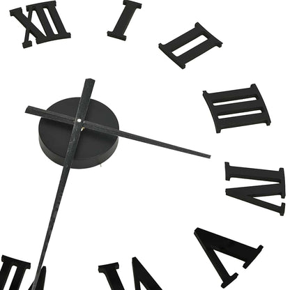 vidaXL 3d Wall Clock | Black | EVA (ethylene-vinyl acetate) | XXL | Modern