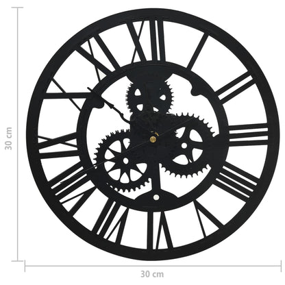 vidaXL Wall Clock Black 30 cm Acrylic