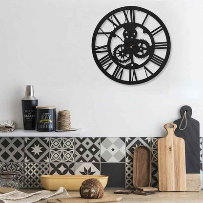 325168 vidaXL Wall Clock Black 30 cm Acrylic