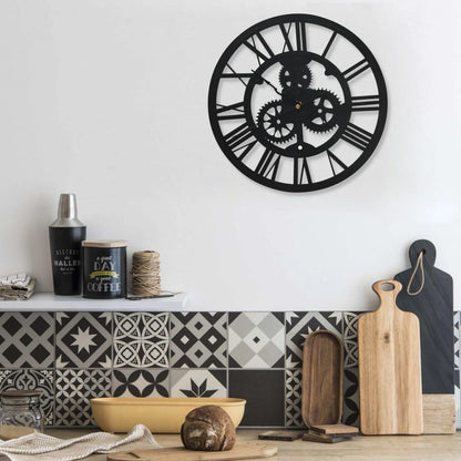 vidaXL Wall Clock Black 30 cm Acrylic