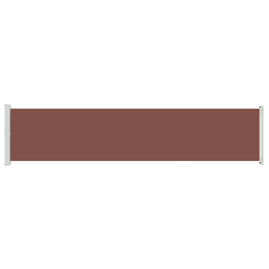 vidaXL Patio Retractable Side Awning 140x600 cm Brown