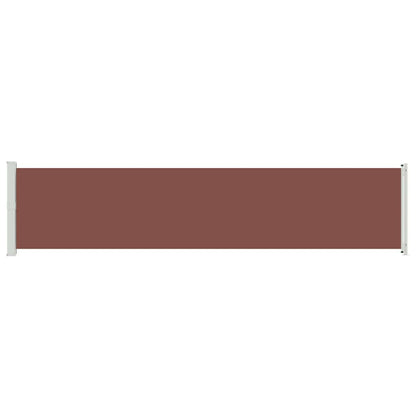 vidaXL Patio Retractable Side Awning 140x600 cm Brown