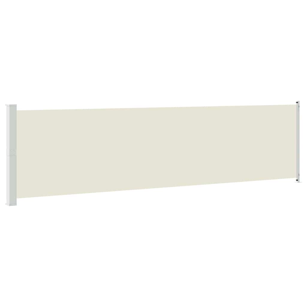 313376 vidaXL Patio Retractable Side Awning 600x160 cm Cream