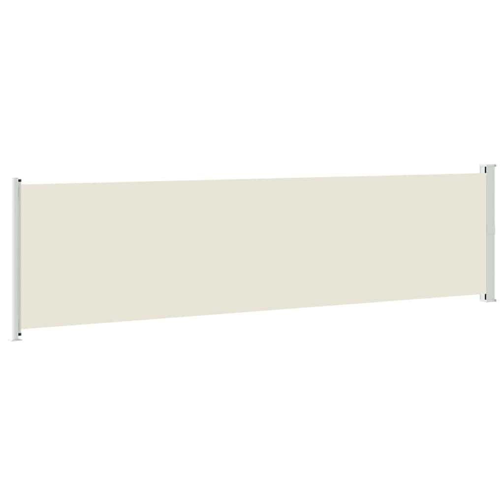 vidaXL Patio Retractable Side Awning 600x160 cm Cream